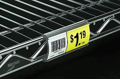 Metro Style Shelf Label Holder - Wire Shelf Label Holder - Pack Of 20 • $25.95