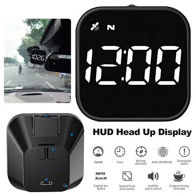 £16.89 • Buy Universal Car GPS Speedometer Gauge Digital Overspeed Alarm Compass KMH/MPH