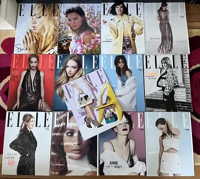 Elle Magazine Bundle 2014 X 12 JLO Rita Ora Lily Allen Katie Holmes Shoe Sup • $24.85