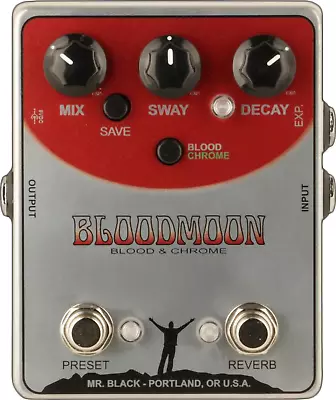 Mr. Black BloodMoon Blood & Chrome Modulated Reverberator Pedal • $249.95