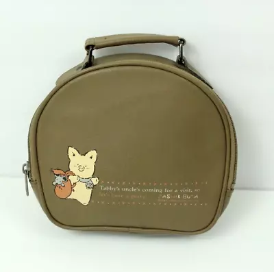 VINTAGE SANRIO Carry Pouch Zashikibuta Pig Tabby Mouse Zip Bag Hello Kitty EUC • $49.99