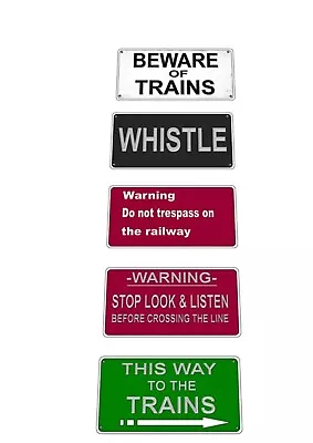 Railway Metal Signs Vintage Style Railway Train Signs • £8.75