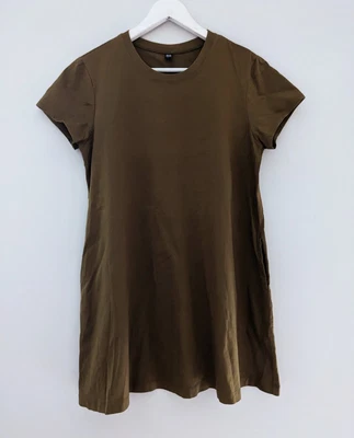 $6 • Buy Uniqlo Kaki Cotton Dress With Pockets Size M