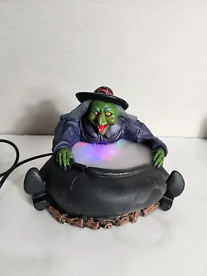 Vtg Halloween Spooky Witch Cauldron Eerie Fog All Hallow Eve Lighted Fogger Vid • $72.99