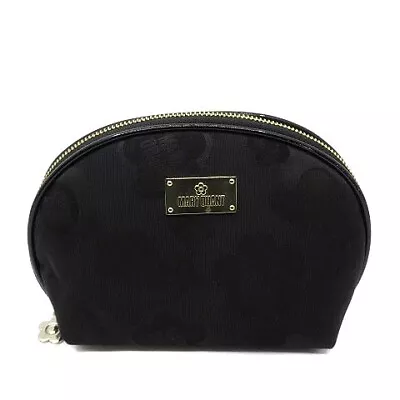 Mary Quant Daisy Jacquard Round Cosmetic Pouch Case Accessory Logo Black Women'S • £84.06