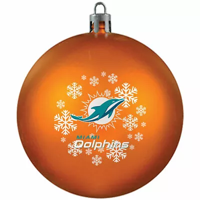 Miami Dolphins Snowflake Shatter Proof Ball Ornament  • $12.99