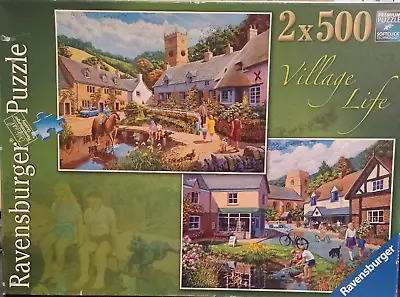 Ravensburger -2 X 500 Piece - Village Life 2013 - Jigsaw Puzzle • $17