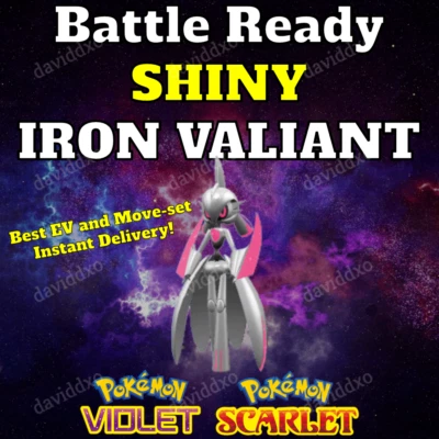 $6.95 • Buy IRON VALIANT TERA RAID READY ✨ SHINY ✨ Pokemon Scarlet And Violet⚡️Instant⚡️