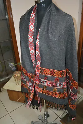 Gift WARM Yak Wool Shawl Handmade Reversible Design DOUBLE Sided Stole Unisex • $40