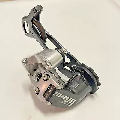 SRAM X9 9 Speed Rear Derailleur MTB Touring Long Cage 1:1 Silver Black • $39.95