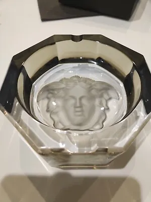 Versace Medusa Lumiere Crystal Ashtray 6.25 In • $299