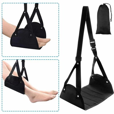 $13.83 • Buy Adjustable Foot Rest Portable Travel Footrest Hammock Leg Carry Pad} Flight N9J4