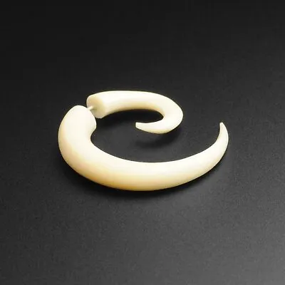£7.99 • Buy Organic Fake Ear Stretcher Plug Earrings | Bone Faux Gauge Spiral | SIBJ Quality