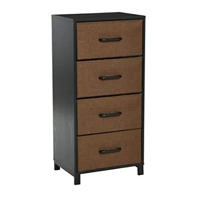 Black Oak 4 Drawer Bed Side Table • $80.68