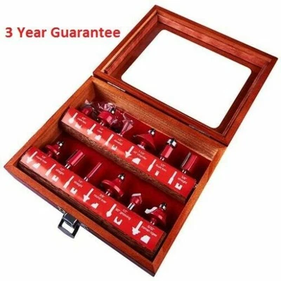 £34.99 • Buy 1/4  Inch Shank Power Router Bits Worktop Joining Cutters Wood Routering Tool