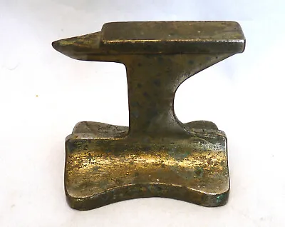 Vintage Hand Worked  Brass Miniature Anvil Tool High Jewelry Metalwork • $46