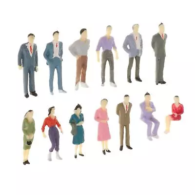 Plastic 1:50 Painted Model Train People Passengers Figures O Scale Miniature • £5.80