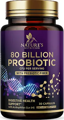 Daily Probiotics For Digestive Health 80 Billion CFUs Per Serving Supplement • $9.92