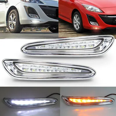 Pair For Mazda 3 Axela 2010-2013 LED Daytime Running Light Car Fog Lamp DRL • $52.49