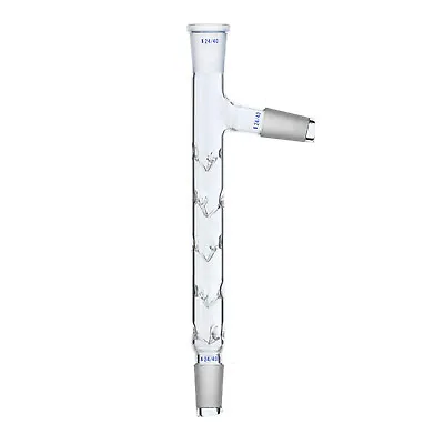 200mm 24/40 Glass Vigreux Distilling Column 3-Way Side Arm Chemistry Glassware • $32.99