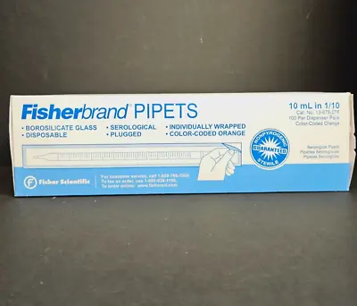 Fisher Scientific Serological Pipette Glass 10 Ml Total Of 500 Pipets • $187.50