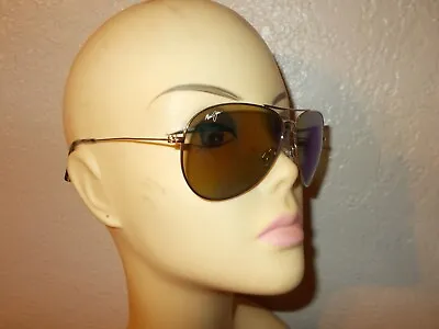 Maui Jim Mavericks MJ 264-17 Silver Frame Blue Mirror Polarized Lens Sunglasses • $39.99