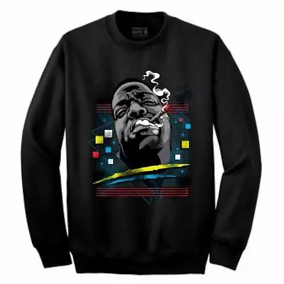 BRAND NEW Streetwear On Demand BIGGIE ROCKSTAR BLACK Crew Sweater SMALL-3XLARGE • $99.48