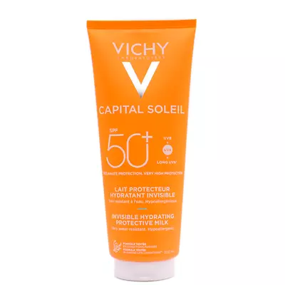 Vichy Ideal Soleil Invisible Hydrating Protective Milk SPF 50+ Face & Body 300ml • $24.79