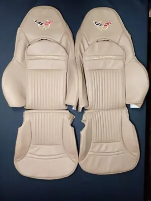 For Chevy Corvette C5 Sports Seat Cover Genuine Leather ; Lt. Oak (1997 - 2004) • $510.02