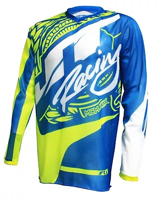 Jt Racing-usa Jersey Flex Victory Neon Yellow/cyan: Large • $19.95