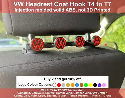 Volkswagen VW Caravelle T4 T5 T5.1 T6 T6.1 T7 Headrest Coat Hook • $16.79