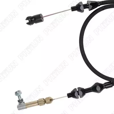 1PC Rubber Braided Stainless Wire Throttle Cable 24  Universal For Ford GM • $23.11