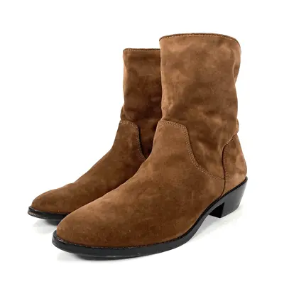 VIA SPIGA Women's Baxter Brown Suede Slouch Boots Size 8 Vero Cuoio • $50