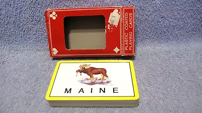 Vintage Maine Moose Playing Cards • $5