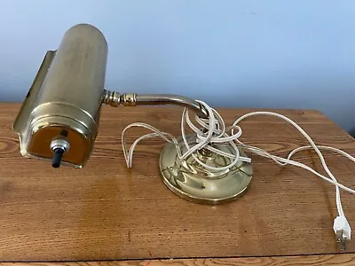 Vintage Brass Piano Bankers Desk Lamp Adjustable • $12.99