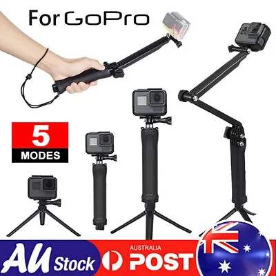 $12.89 • Buy 3 Way Waterproof Selfie Stick Tripod Monopod Pole Mount For GoPro Hero 9 8 7 6 5
