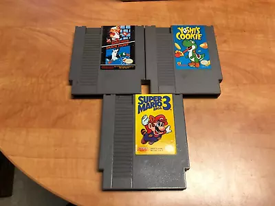 Lot Of 3 Yoshi's Cookie Super Mario 1/3 Duck Hunt (NES 1993) • $24.99