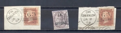£0.99 • Buy Greenock Duplex Postmarks 1864 Renfrewshire Scotland Postal History