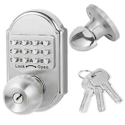 Mechanical Keypad Deadbolt Keyless Entry Door Lock With Handle  Knob Reversible • $59.97