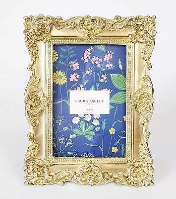 Laura Ashley Photo Frame Ornate Baroque Design Bright Metallic Gold Finish 4x6 • £19.25