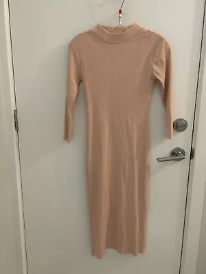 Viktoria & Woods Ribbed Dress Sz 0 Blush Beige Colour   (k69 • $54.60