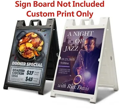 Custom REPLACEMENT SIGN A-Frame Sidewalk Signicade Decal Sticker 24 X36No Board • $49.99
