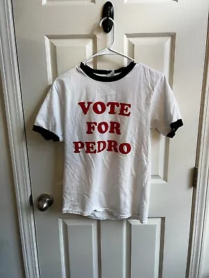 Vote For Pedro Short Sleeve Ringer T-Shirt - Adult Small • $10