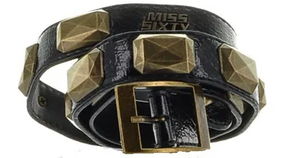 $89 Miss Sixty Belt Black Polyurethane Size S US 30 IT 75 Ebay 7665 • $11.99