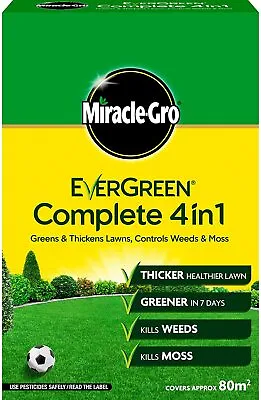Safe Lawn Friendly Care Feed Weed And Moss-Killer Grass Fertiliser 4in1 For 80m2 • £19.39