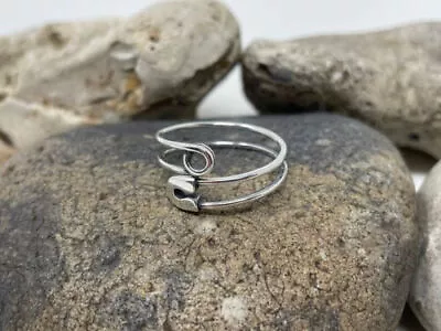 Solid 925 Sterling Silver Wide Band Ring Statement Handmade Ring All Size • $11.19