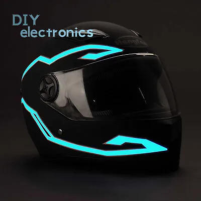 Motorcycle Helmet Light Strip Night Riding LED Light Flashing Signal Sticker US • $9.48