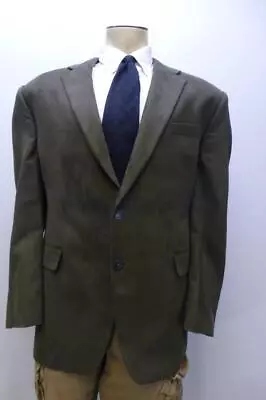 Lauren Ralph Lauren Soft Green Microfiber Sport Suit Coat Jacket Blazer Mens 46R • $33.99