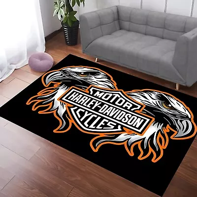 Harley Davidson Rug Motorcycle Rug Harley Funs Rug Office RugLiving Room Rug • $15.81