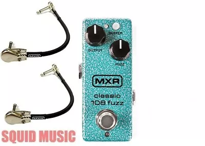 Mxr Classic 108 Fuzz Mini M296 Guitar Effects Pedal ( 2 Mxr Patch Cables) M-296 • $119.99